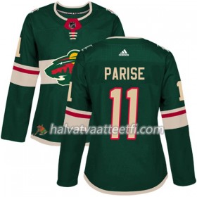 Naisten NHL Minnesota Wild Pelipaita Zach Parise 11 Adidas 2017-2018 Vihreä Authentic
